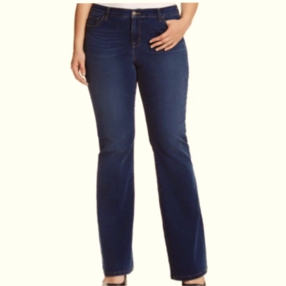 Style & Co. 🆕 Dark Rinse Straight Leg Tummy Control Jeans NWOT Sz 18WP